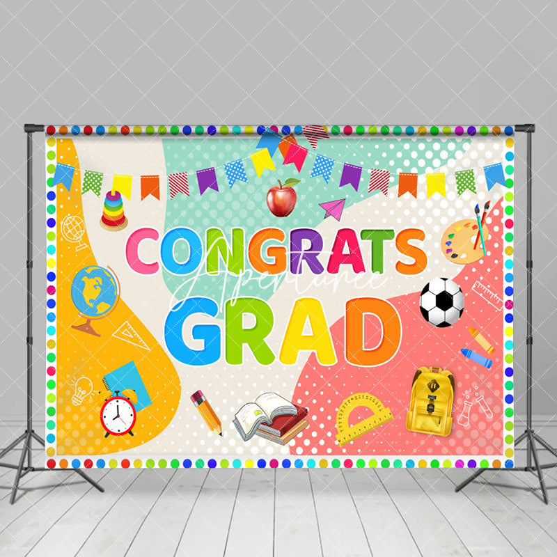 Aperturee - Colorful Various Stationery Backdrop For Graduation