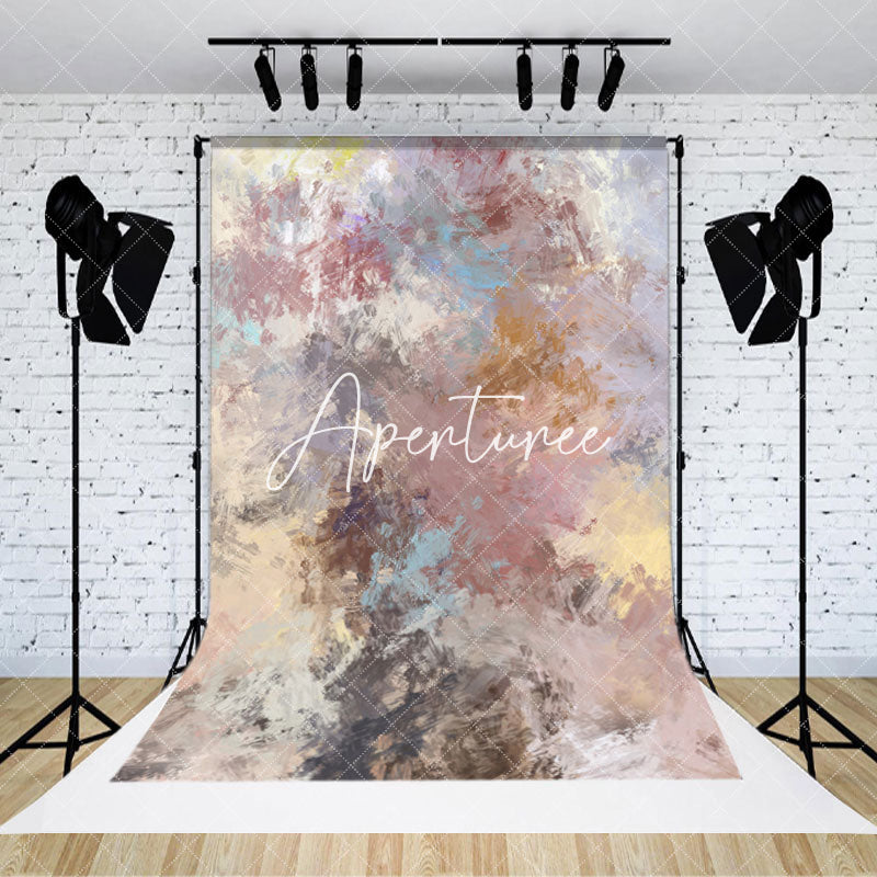 Aperturee - Colorful Watercolor Abstract Textured Photo Backdrop