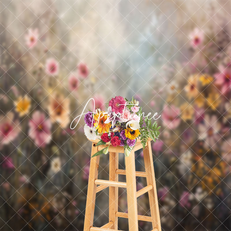 Aperturee - Colorful Wildflower Oil Painting Fine Art Backdrop