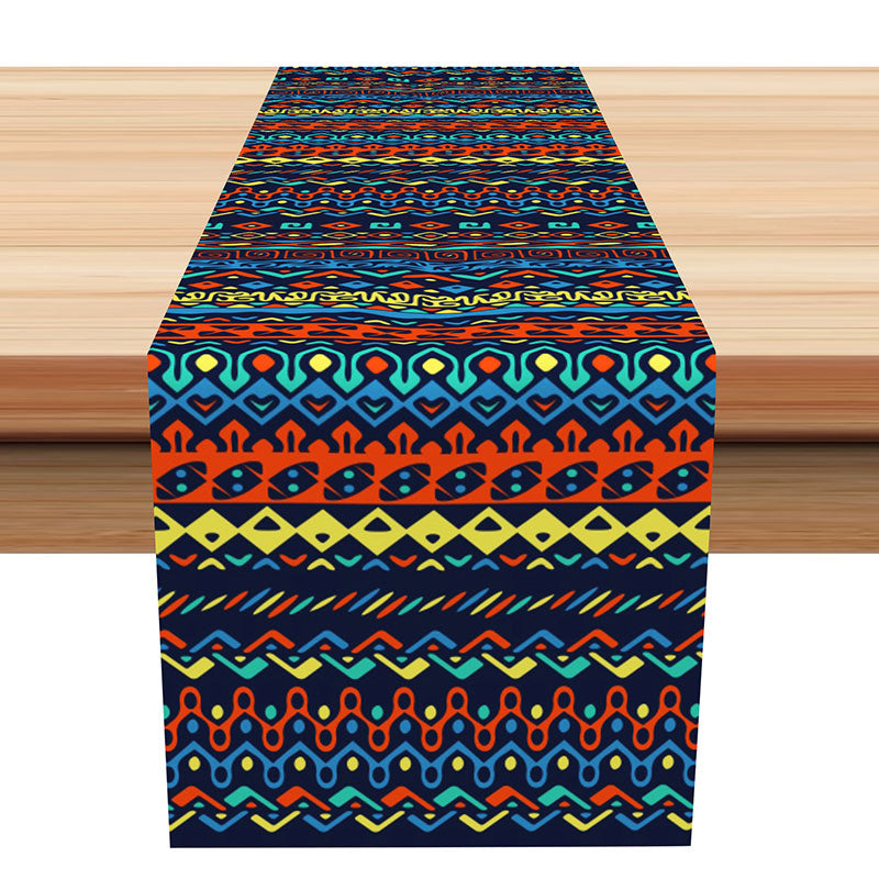 Aperturee - Colors Floral Bohemian Ethnic Pattern Table Runner