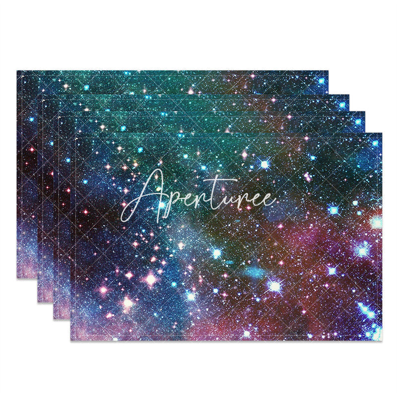 Aperturee - Colors Starry Sky Stars Dining Set Of 4 Placemats