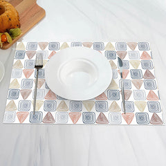 Aperturee - Colors Triangle Square Modern Set Of 4 Placemats