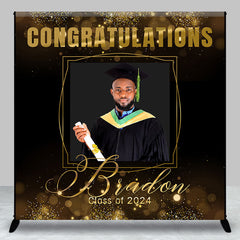 Aperturee - Congratulation Dark Custom Photo Graduation Backdrop