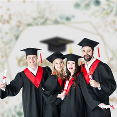 Aperturee - Congratulations Simple Greeny Grad Photo Booth Backdrop