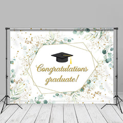 Aperturee - Congratulations Simple Greeny Grad Photo Booth Backdrop