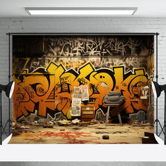 Aperturee - Cool Brick Wall Graffiti Backdrop For Photography