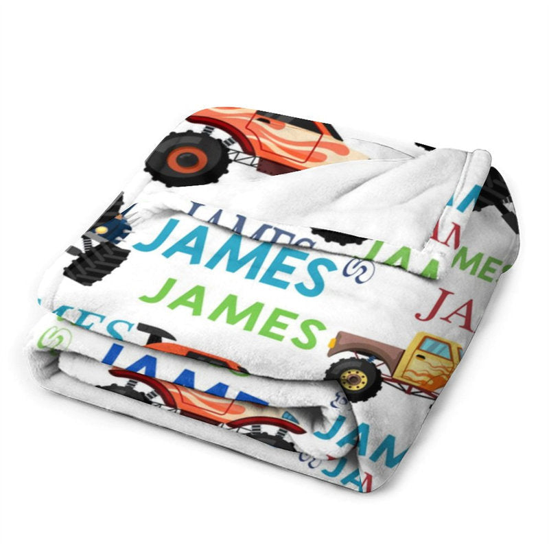 Lofaris Cool Off Road Vehicles Custom Name Blanket For Boys