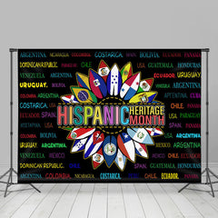 Aperturee Country Flag Sunflower Hispanic Heritage Month Backdrop