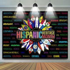 Aperturee Country Flag Sunflower Hispanic Heritage Month Backdrop