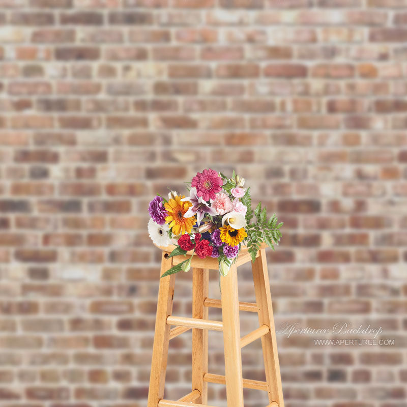 Aperturee - Country Light Red Brick Wall Photo Studio Backdrop