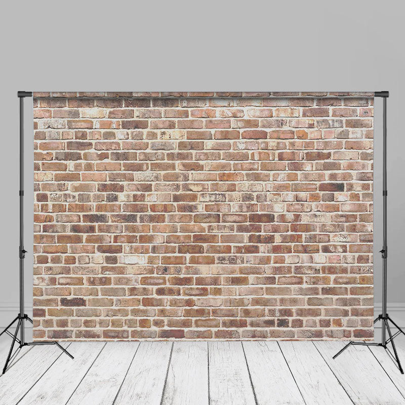 Aperturee - Country Light Red Brick Wall Photo Studio Backdrop