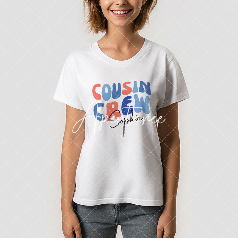 Aperturee - Cousin Crew Groovy Custom Family Reunion T-Shirt