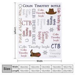 Lofaris Cowboy Personalized Name Soft Blanket