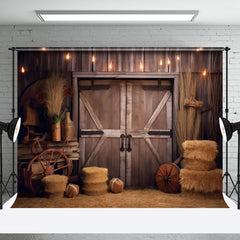 Aperturee - Cowboy Retro Wood Barn Door Backdrop For Photography