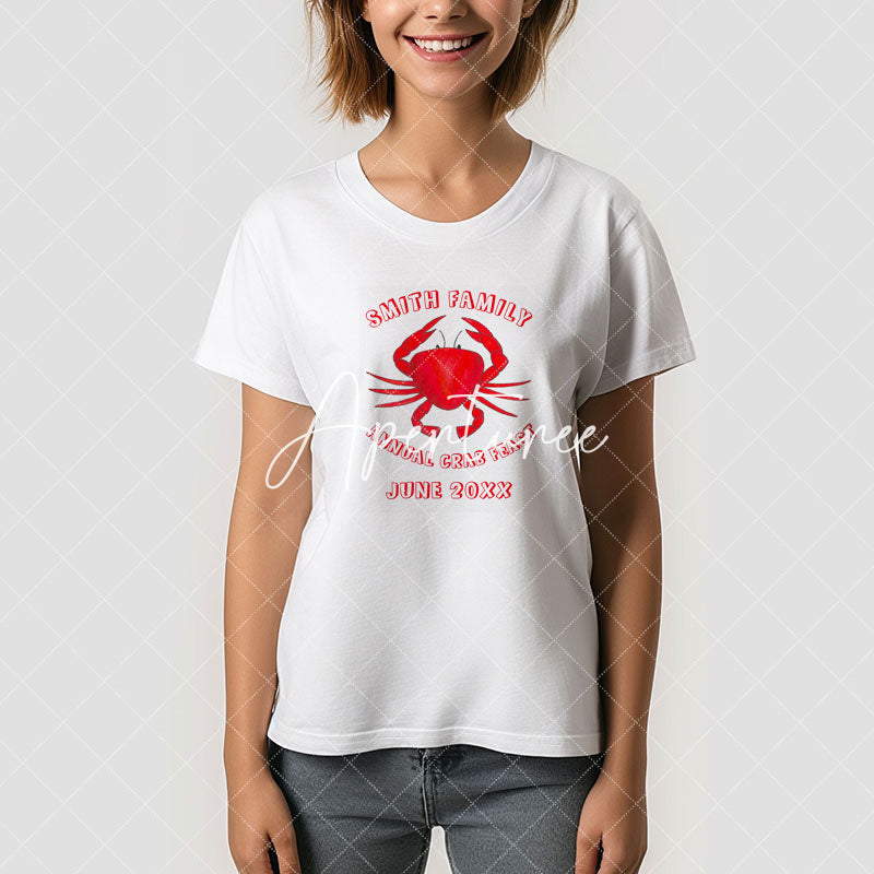 Aperturee - Crab Feast Seafood Custom Family Reunion T-Shirt