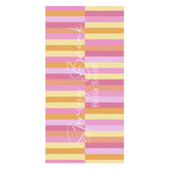 Aperturee - Creamy Pink Orange Cute Custom Beach Towel For Girl