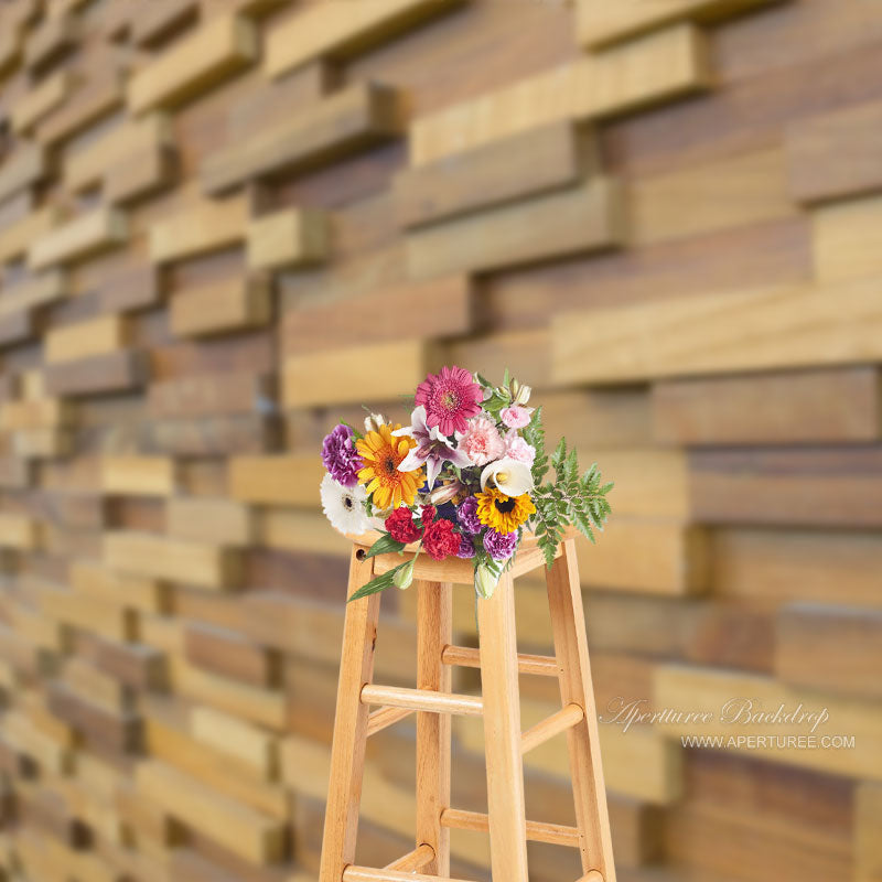 Aperturee - Creative Abstract Geometric Wood Wall Backgdrop