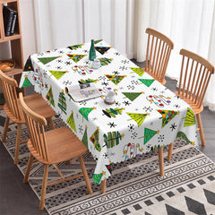 Aperturee - Creative Geometric Christmas Trees Repeat Tablecloth