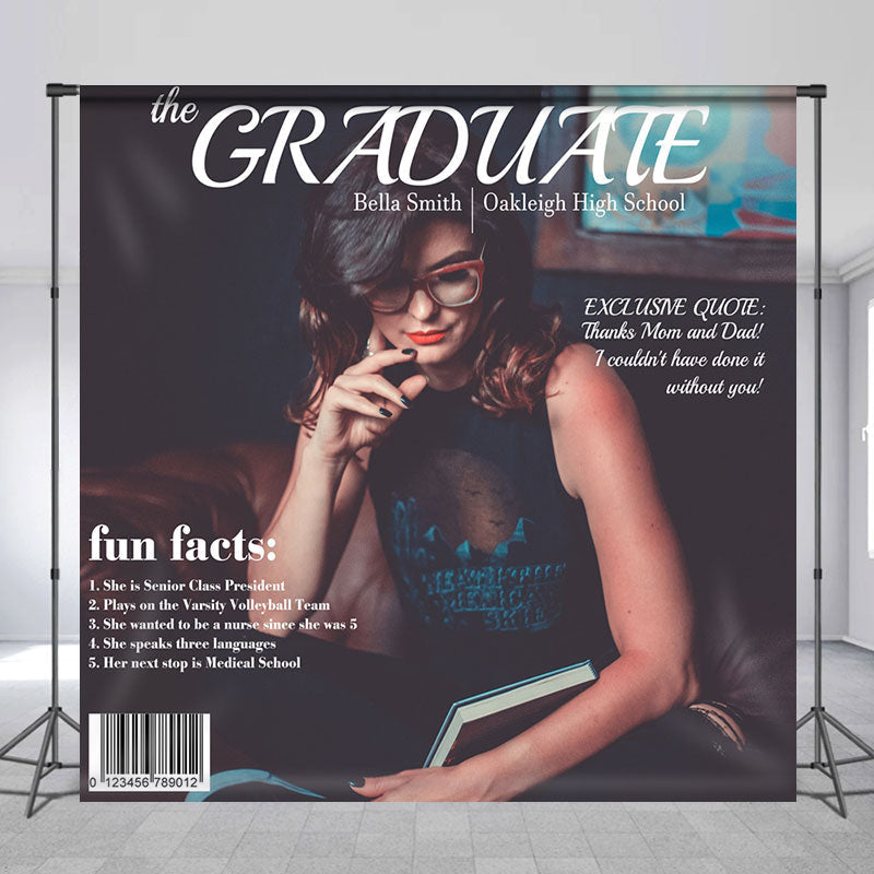 Aperturee - Creative Magazine Detail Custom Graduation Backdrop