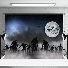 Aperturee - Creepy Graveyard Halloween Zombies Party Backdrop