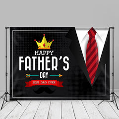 Aperturee - Crown Black Suit Tie Happy Fathers Day Backdrop