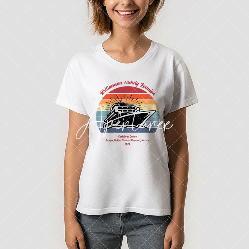 Aperturee - Cruise Vacation Retro Summer Family Reunion T-Shirt