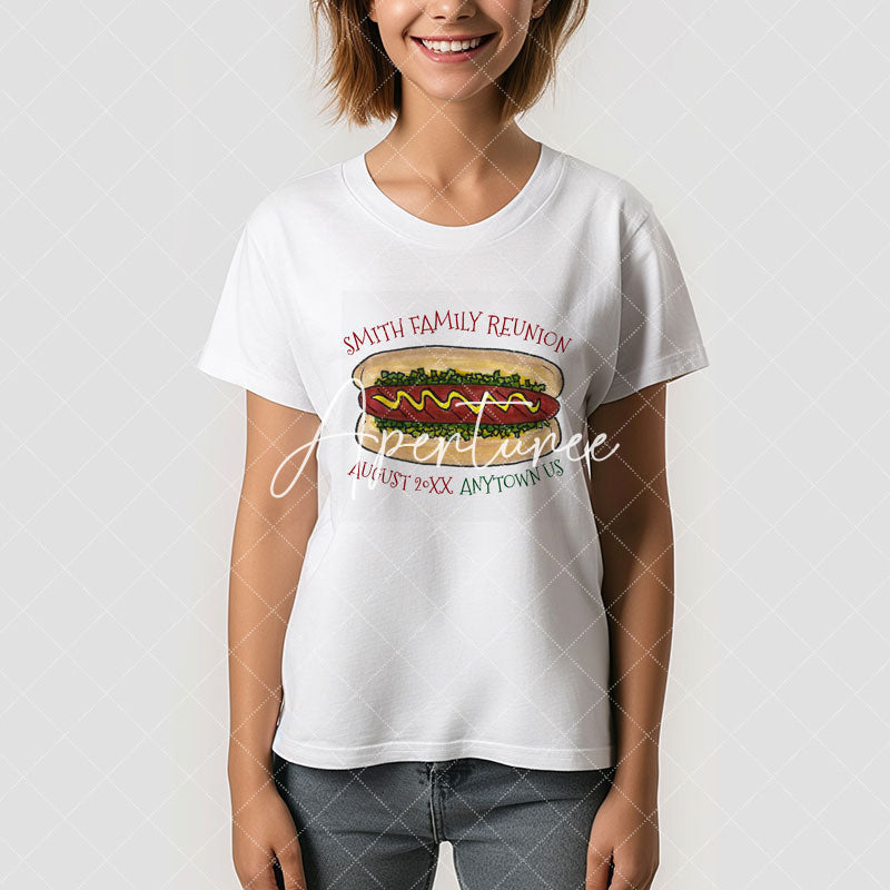 Aperturee - Cuastom Family Reunion Picnic Hot Dog T-Shirt