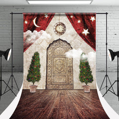 Aperturee - Curtain Door Photo Studio Sweep Christmas Backdrop