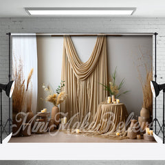 Aperturee - Curtain Dried Flowers Indoor Boho Photo Backdrop