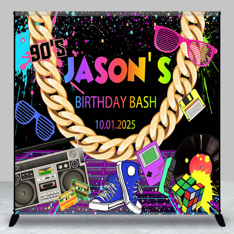 Aperturee - Custom 90s Vintage Graffiti Birthday Bash Backdrop