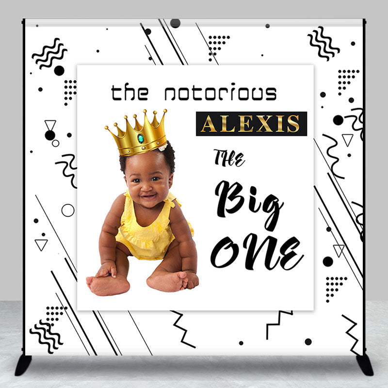 Aperturee - Custom Baby Big One Simple Birthday Party Backdrop