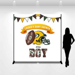 Aperturee - Custom Baseball Baby Shower Theme Backdrop for Boy