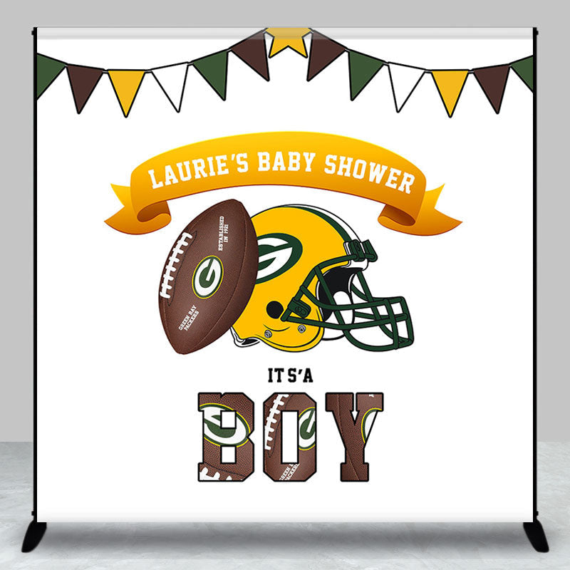 Aperturee - Custom Baseball Baby Shower Theme Backdrop for Boy