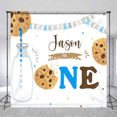 Aperturee - Custom Biscuit Milk Flags Backdrop For 1st Birthday