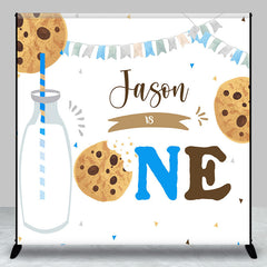 Aperturee - Custom Biscuit Milk Flags Backdrop For 1st Birthday