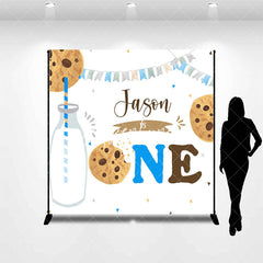 Aperturee - Custom Biscuit Milk Flags Backdrop For 1st Birthday