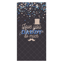 Aperturee - Custom Black Love You Daddy So Much Text Beach Towel