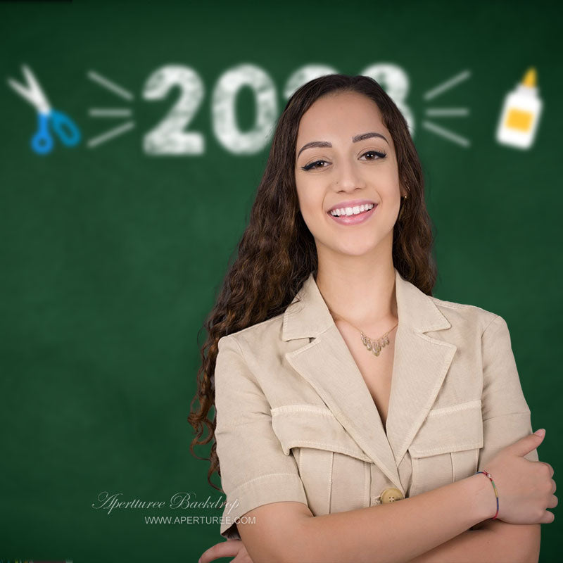 Aperturee - Custom Blackboard 2023 Welcome Back To School Backdrop