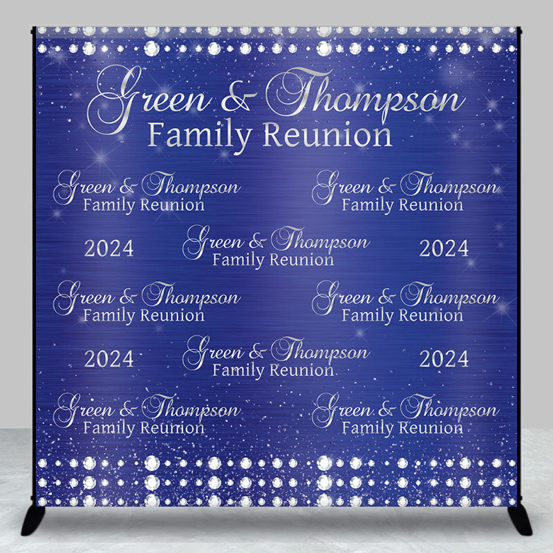 Aperturee - Custom Blue Metal Texture Family Reunion Backdrop