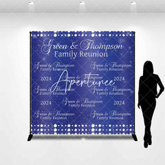 Aperturee - Custom Blue Metal Texture Family Reunion Backdrop