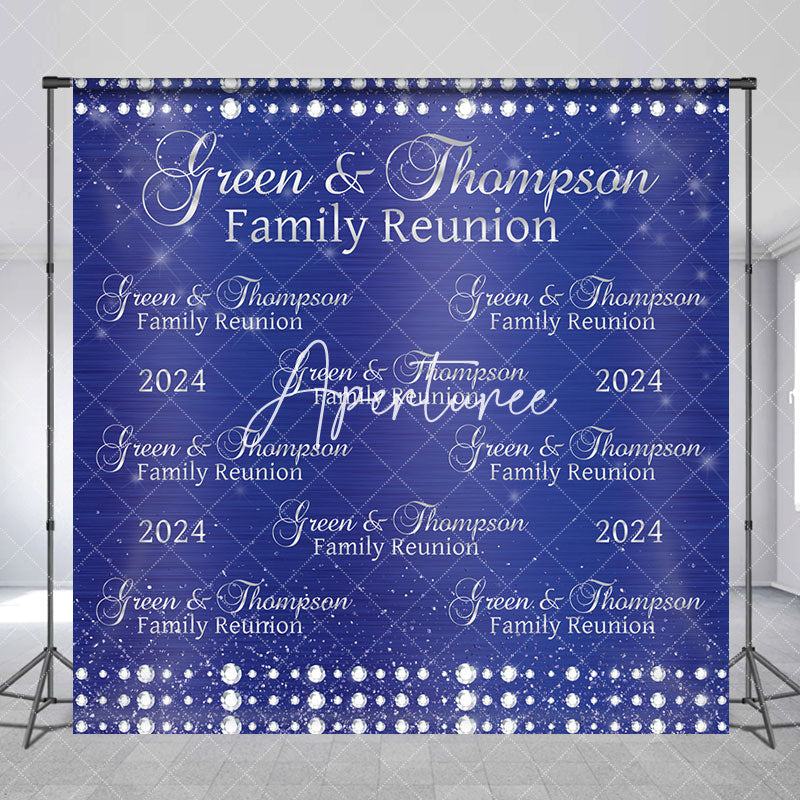 Aperturee - Custom Blue Metal Texture Family Reunion Backdrop