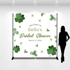 Aperturee - Custom Clover Stpatricks Day Bridal Shower Backdrop