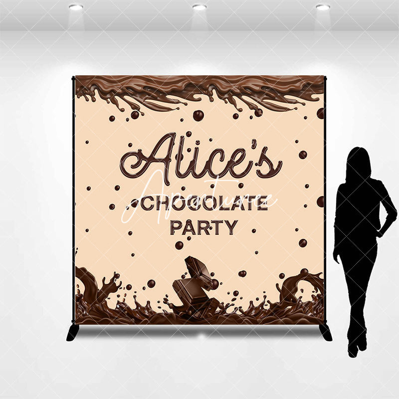 Aperturee - Custom Coffee Color Melting Chocolate Party Backdrop