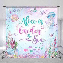 Aperturee - Custom Colorful Undersea World 1st Birthday Backdrop