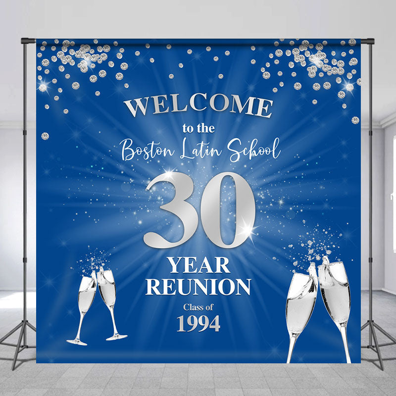 Aperturee - Custom Diamond Goblet 30 Year Reunion Party Backdrop