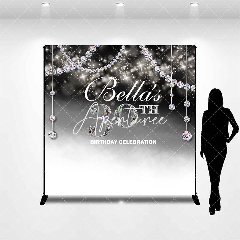 Aperturee - Custom Diamonds Bokeh Fantasy 30th Birthday Backdrop