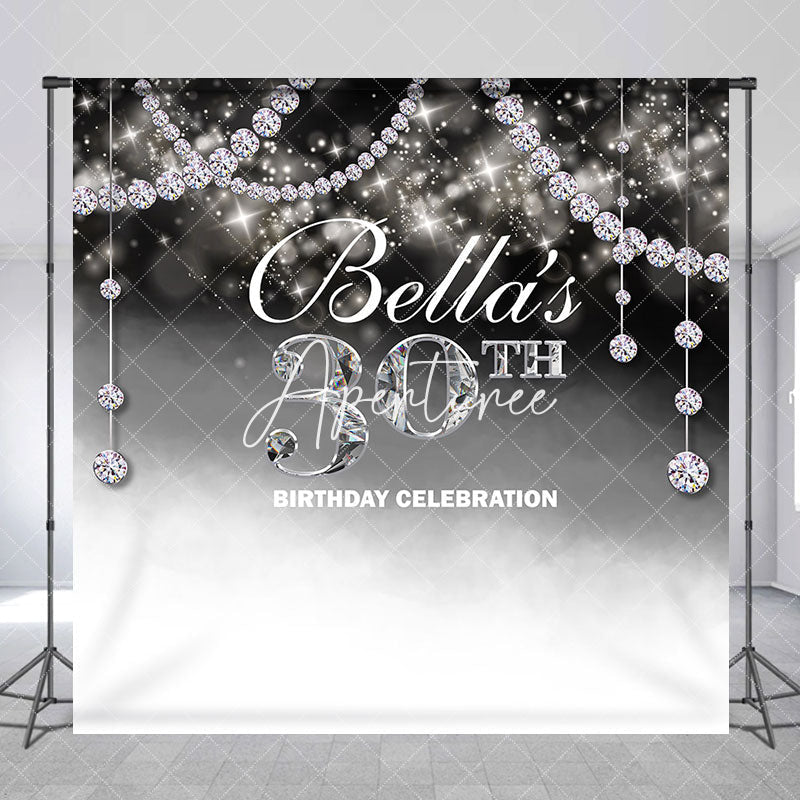 Aperturee - Custom Diamonds Bokeh Fantasy 30th Birthday Backdrop