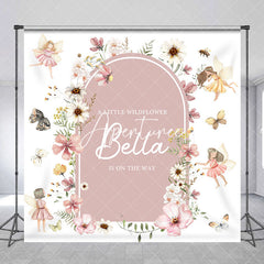 Aperturee - Custom Fairies Daisy Arch Boho Baby Shower Backdrop