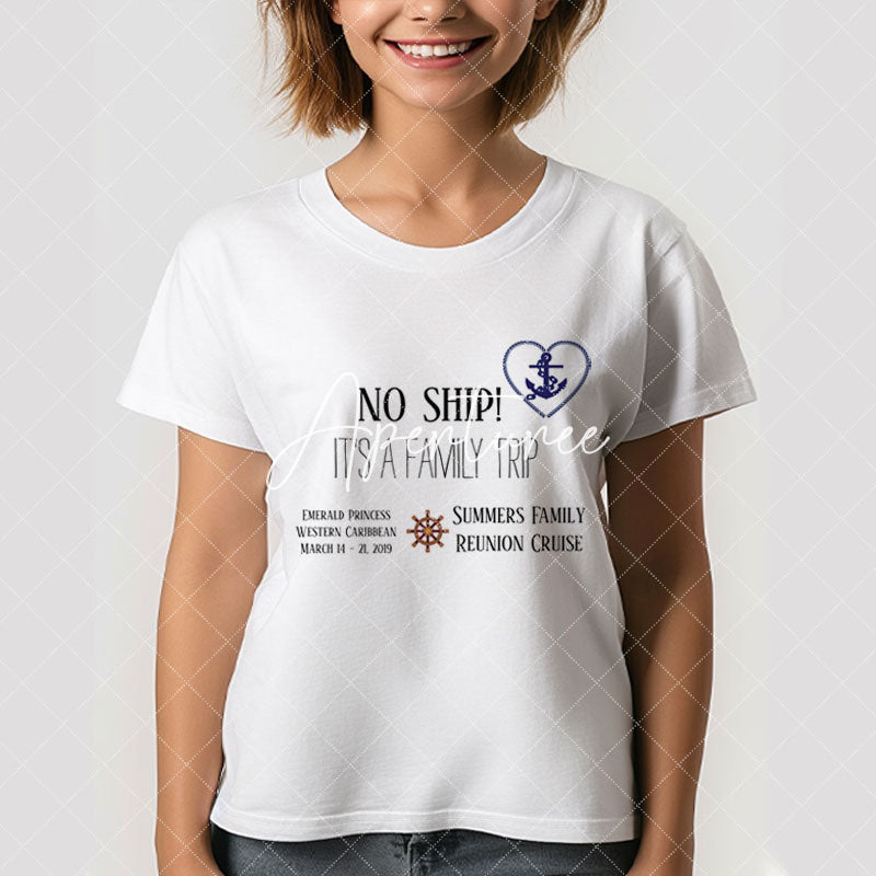 Aperturee - Custom Family Cruise No Ship Personalized T-Shirt