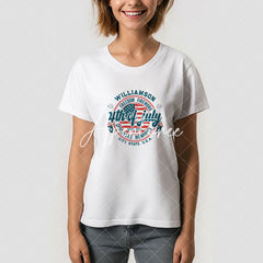 Aperturee - Custom Family Name Location 4th of July T-Shirt